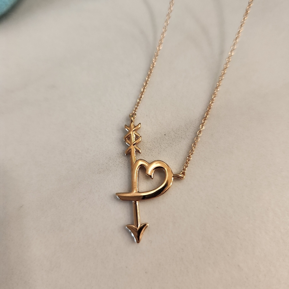Tiffany & Co. Gold Heart Arrow Necklace